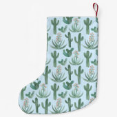 Wüste Saguaro Cactus Succulents Muster CUSTOM Kleiner Weihnachtsstrumpf (Rückseite)