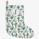 Wüste Saguaro Cactus Succulents Muster CUSTOM Kleiner Weihnachtsstrumpf (Vorderseite)