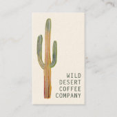 Wüste Saguaro Cactus Watercolor Einzigartiges Eleg Visitenkarte (Vorderseite)