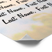 Wüste Saguaro Hochzeitskarte Drei Tische Poster (Ecke)