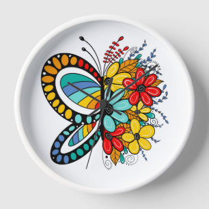 Wüste-Schmetterling-Blume-Uhr Uhr