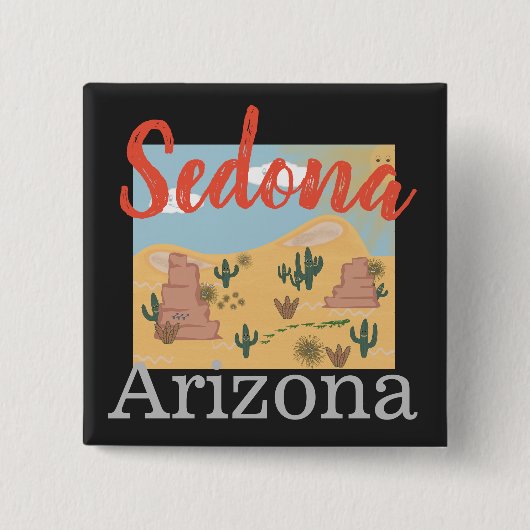 Wüste Sedona Arizona Button (Vorderseite)