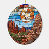 Wüste Sedona Arizona Keramik Ornament (Links)