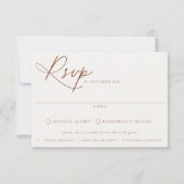 Wüste Sienna Meal Choice Wedding RSVP Card (Vorderseite)