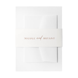 Wüste Sienna Minimalistisch Wedding Einladungsbanderole