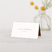 Wüste Sienna Minimalistisch Wedding Platzkarte (Rückseite)