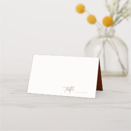 Wüste Sienna Minimalistisch Wedding Platzkarte