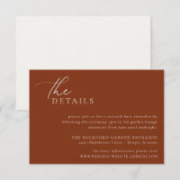 Wüste Sienna Minimalistische Hochzeitskarte