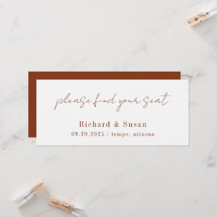 Wüste Sienna Moderne Minimalistische Hochzeit Einladung