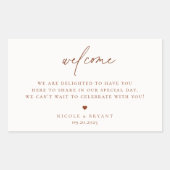 Wüste Sienna Moderner Minimalistischer Empfang Rechteckiger Aufkleber (Vorderseite)