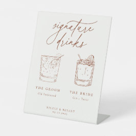 Wüste Sienna Signature Drinks Sockelschild