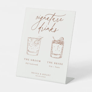 Wüste Sienna Signature Drinks Sockelschild