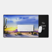 Wüste Sonnenaufgang Landschaftlich Wasserfarbe Schreibtischunterlage (Tastatur & Maus)