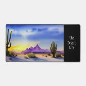 Wüste Sonnenaufgang Landschaftlich Wasserfarbe Schreibtischunterlage (Vorderseite)