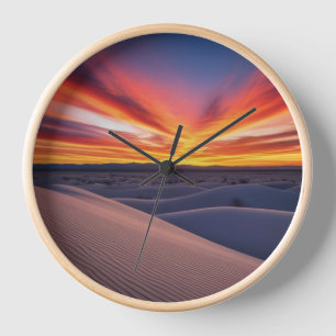 Wüste Sonnenuntergang Uhr