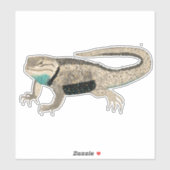 Wüste Spiny Lizard Colored Pencil Nature Art Aufkleber (Blatt)
