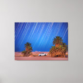 Wüste-Star-Trails: Palm Trees & Lieferwagen Truck  Leinwanddruck (Vorderseite)