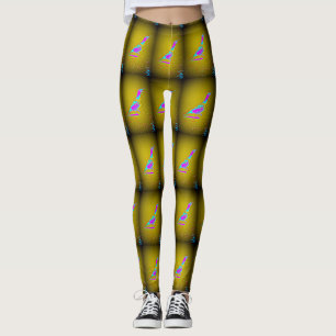 Wüste stehend gelb leggings