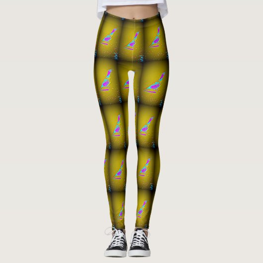 Wüste stehend gelb leggings (Vorderseite)