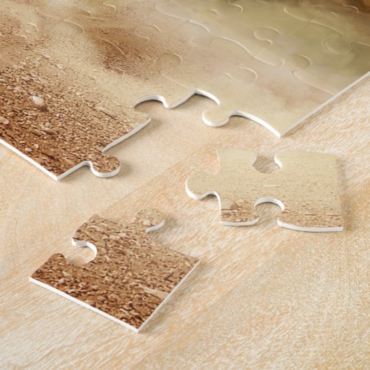 Wüste, Stormy Sky - Weißes Wildes Pferd - Puzzle (Seite)