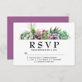 Wüste Succulent Wedding RSVP (Vorne/Hinten)