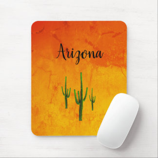 Wüste Südwest Arizona Saguaro Cacti Orange Mousepad