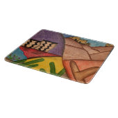 Wüste Südwest Kaktus Folk Art Schneidebrett (Ecke)