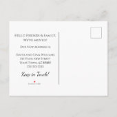 Wüste Südwest Neue Zuhause Elegante Bewegung Ankündigungspostkarte (Rückseite)