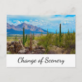 Wüste Südwest Neue Zuhause Elegante Bewegung Ankündigungspostkarte (Vorderseite)