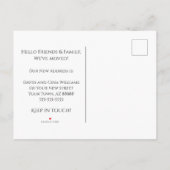 Wüste Südwest Neue Zuhause Elegante Bewegung Ankündigungspostkarte (Rückseite)