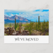 Wüste Südwest Neue Zuhause Elegante Bewegung Ankündigungspostkarte (Vorderseite)