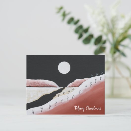 Wüste Südwest Weihnachtskaktus Feiertagspostkarte (Stehend Vorderseite)