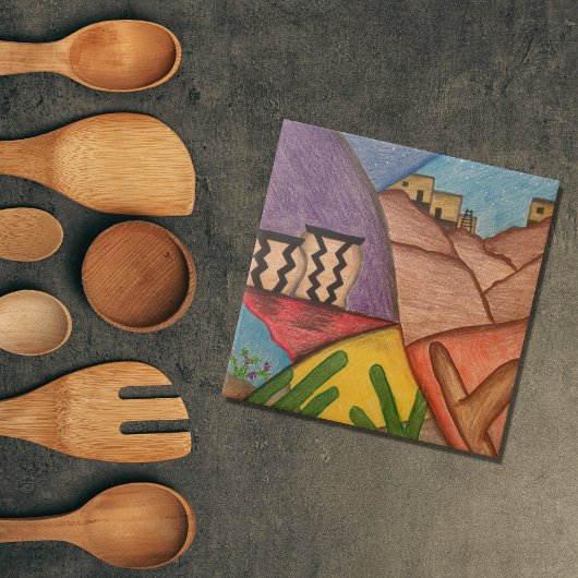 Wüste Südwestfarben dekorativ Fliese