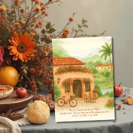 Wüste Südwestgolden Sunset Hochzeit in Urlaubsort Einladung