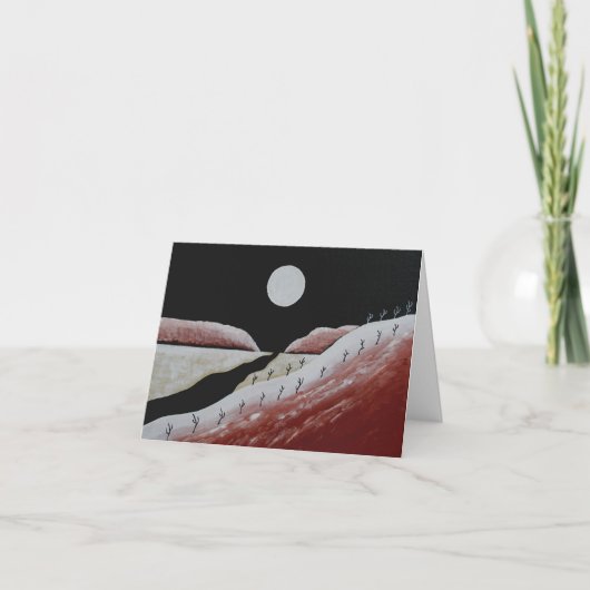 Wüste Südwestkaktus Folk Art Weihnachten Karte (Vorderseite)