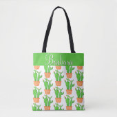 Wüste Sukkulent Cactus floral Personalisiert Tasche (Vorderseite)
