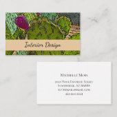 Wüste Sukkulent Cactus Interior Design Visitenkarte (Vorne/Hinten)