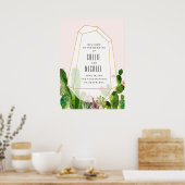 Wüste Sukkulent Custom Wedding Poster (Küche)