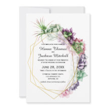 Wüste Sukkulente Einladung zur Hochzeit