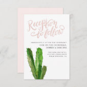 Wüste Sukkulente Empfang Card - Rosa RSVP Karte (Vorne/Hinten)