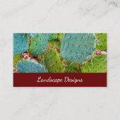 Wüste Sukkulente Kakteen Prickly Pear Botanical Visitenkarte (Vorderseite)