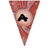 Wüste Sun Aborigine Art Bunting Wimpelkette (Zweite Fahne)