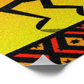 Wüste Sun Cactus Southwest Kokopelli Wall Art Poster (Ecke)