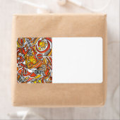 Wüste Sun-Hand bemalt Abstrakte geometrische Kunst (Insitu)