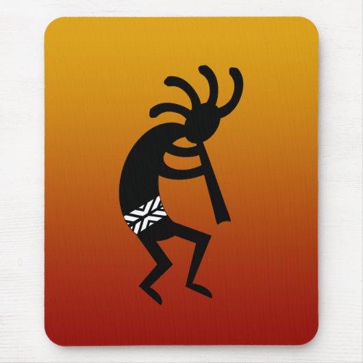 Wüste Sunet Kokopelli Südwest Orange Mousepad (Vorne)