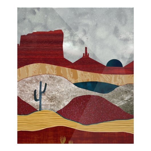 Wüste Sunrise Fotodruck (Vorne)