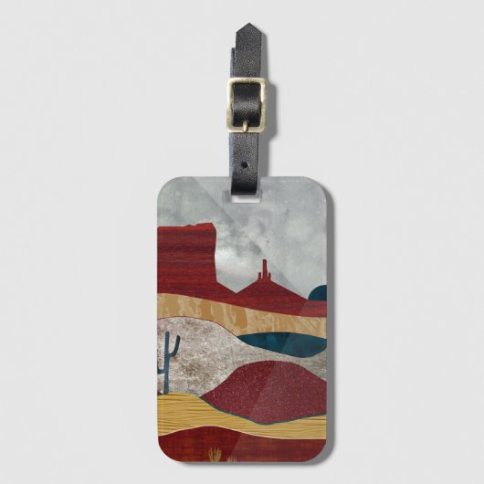 Wüste Sunrise Gepäckanhänger (Vorderseite Vertikal)