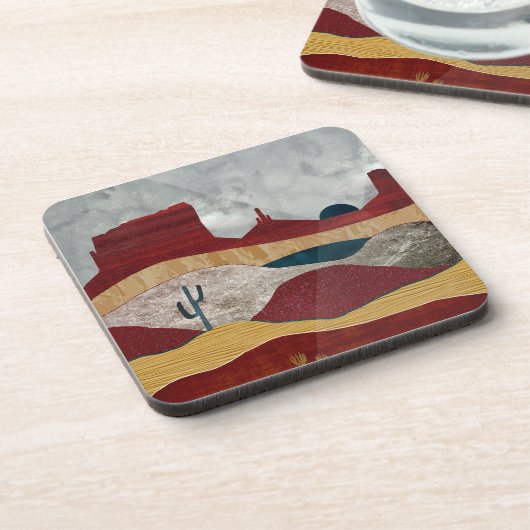 Wüste Sunrise Getränkeuntersetzer (Linke Seite)