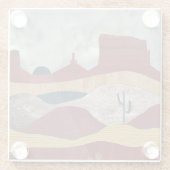 Wüste Sunrise Glasuntersetzer (Rückseite)