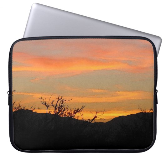 Wüste Sunrise Laptopschutzhülle (Vorderseite)